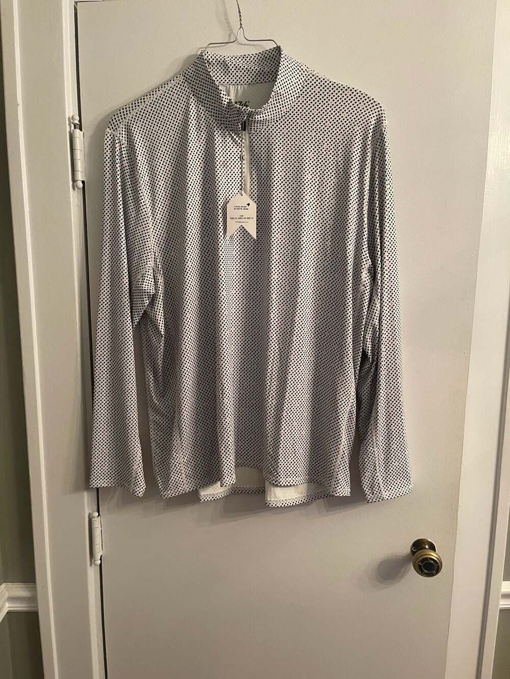 1764 Iconic 1/4 Zip Pullover Golf Shirt Oatmeal Navy Berry 2XL